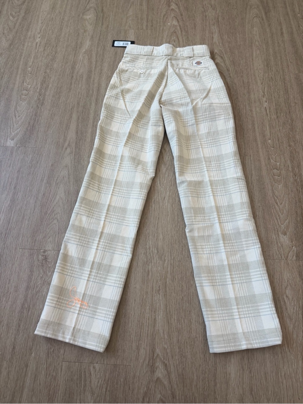 DICKIES Plaid High-Waist corduroy Straight Leg Pants size 24R NEW - Picture 4 of 7